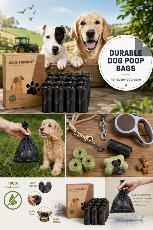 Eco-Friendly Dog Poop Bags - 9 Rolls