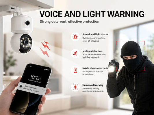 6MP HD WiFi Security Camera with Night Vision & Auto Tracking