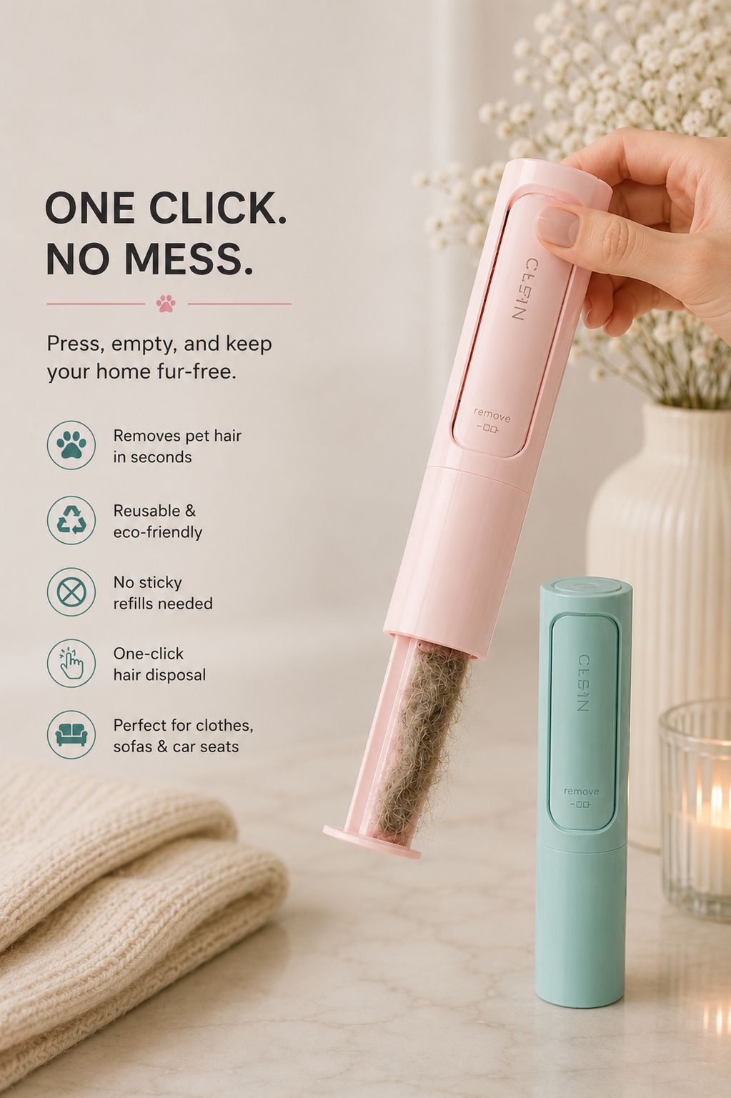 Louie™ One-Click Pet Hair Remover