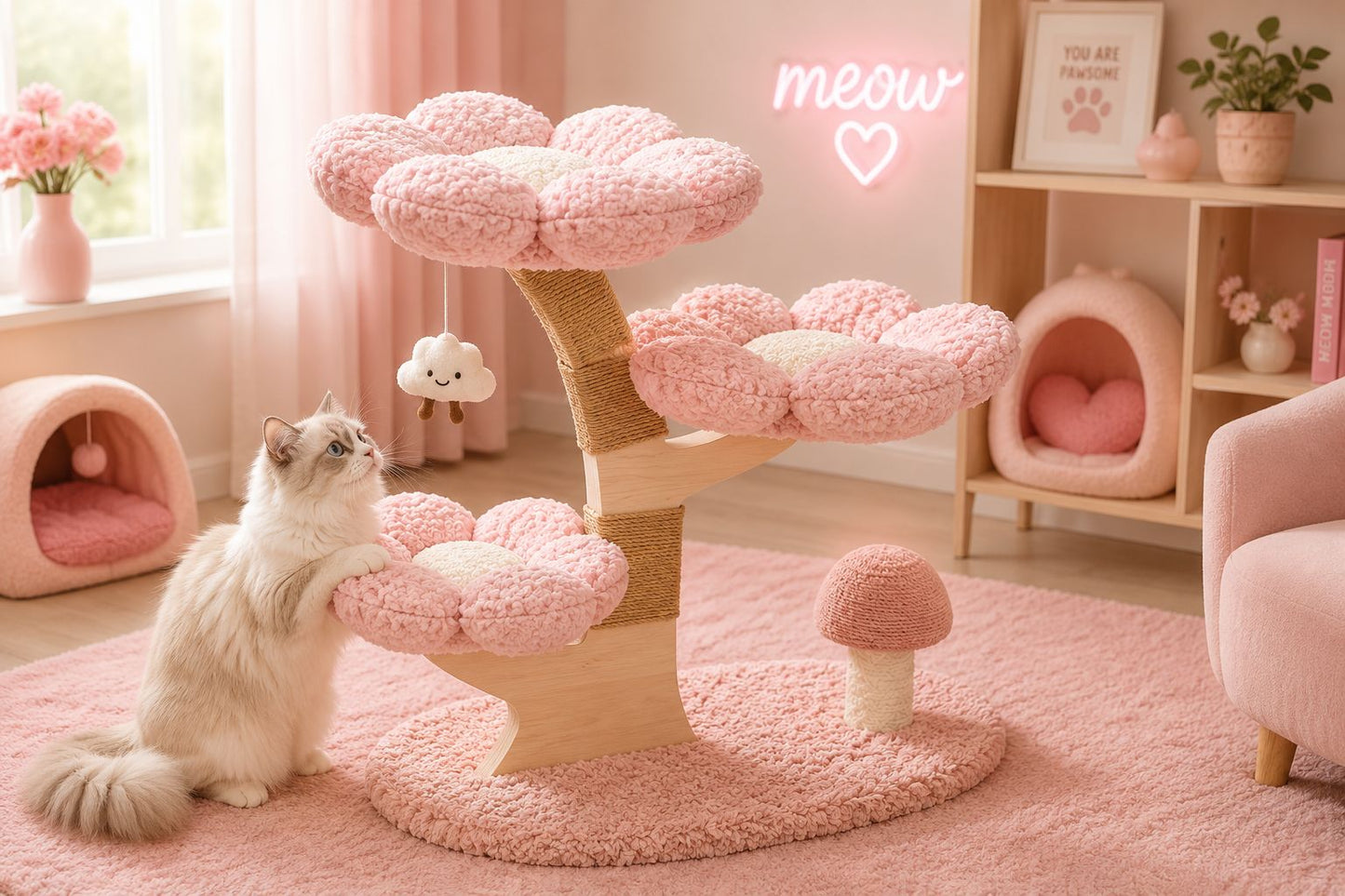 Cozy Blossom Cat Tree